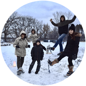 Snowshoeing fun at the Chisago Lakes Winter Blast