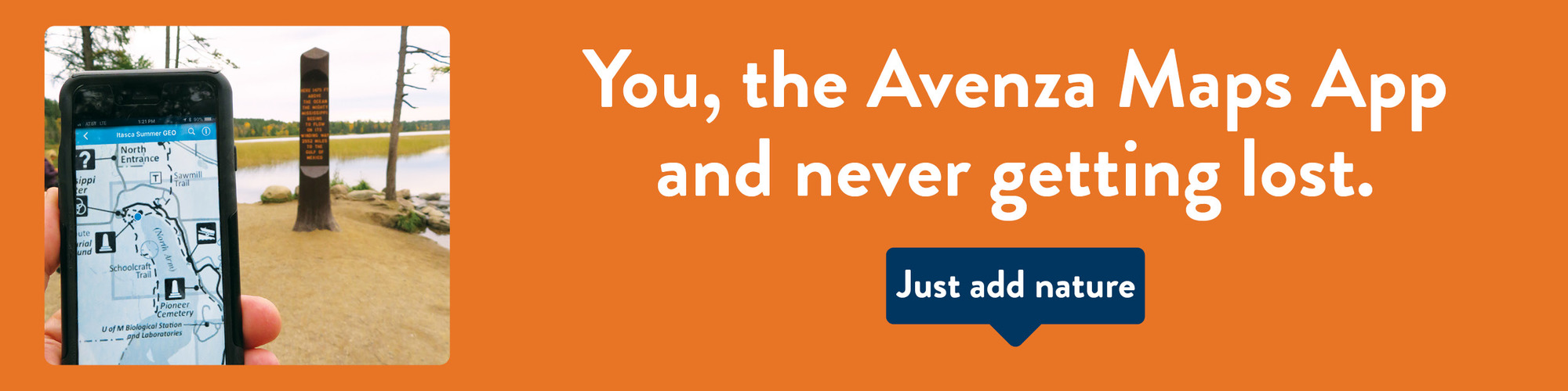 Ad for the DNR's Avenza Maps App