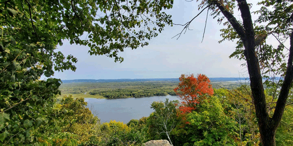 fall color at Great River Bluffs State Park