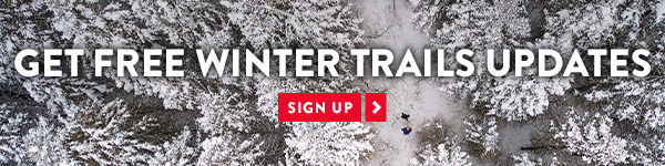 an ad to sign up for free Minnesota Winter Trail updates