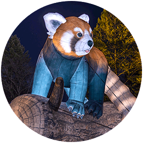 image of Nature Illuminated animal display at the MN Zoo