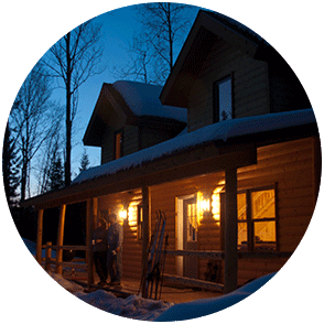 image of Timber Trails Resort cabin in winter