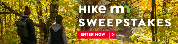 an ad to check out the popular hiking trails and HikeMN Sweepstakes