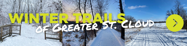 An ad to explore the winter trails in St. Cloud