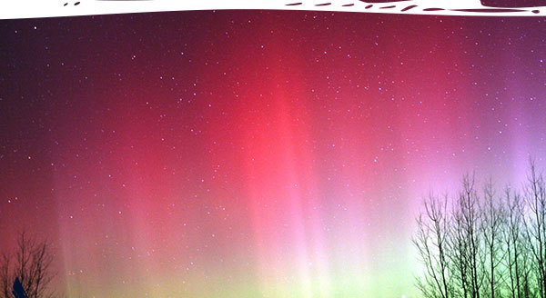 Red Aurora Borealis rays  / Bob King