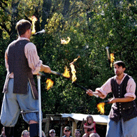 an image of actors in a Big Island Rendezvous reenactment
