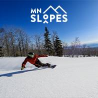 an ad to read about the MN Winter Sports Passport with an image of a snowboarder