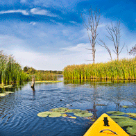 an image a kayak in water at Sherburne National Wildlife Refuge