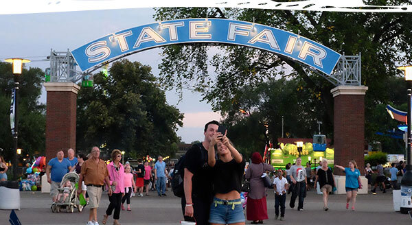 Take a selfie in front of the State Fair's historic streetcar archway / Minnesota State Fair