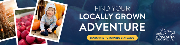 an ad to visit MinnesotaGrown.com to find orchards and other fall produce farms  and markets near you