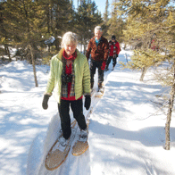 an image of people snowshoeing