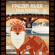 a poster with a fox for the Frozen River Film Festival