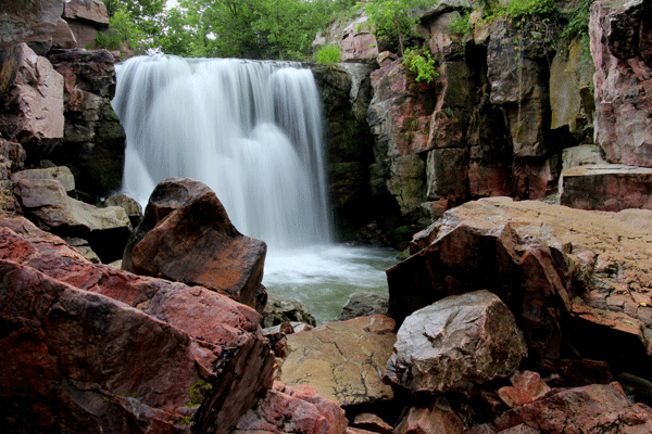 an image of Winnewissa Falls at Pipestone National Monument by Myra Smisek