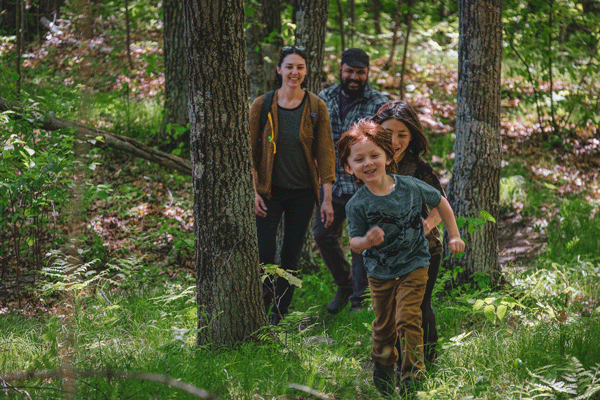 an image of a family hiking in Mille Lacs Kathio State Park by Kurt Barclay and GearJunkie
