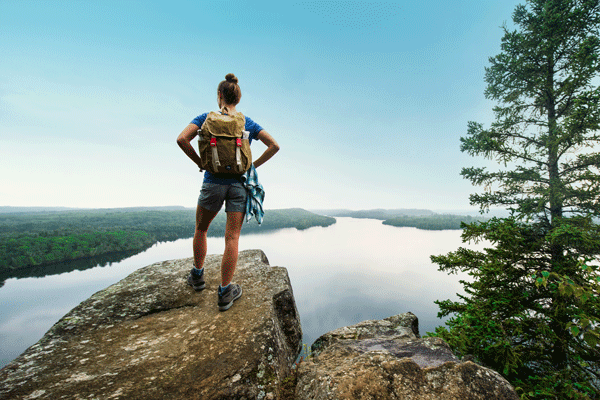 an image of a scenic overlook at Honeymoon Bluff, deep in the Superior National Forest