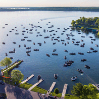 an image of boats on Leech Lake taken by Jerry Eklund Photography