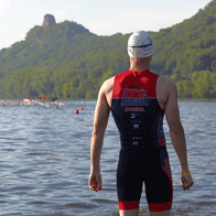 an image of a man preparing to swim in the Trinona competition