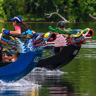 an image of a dragon boat race