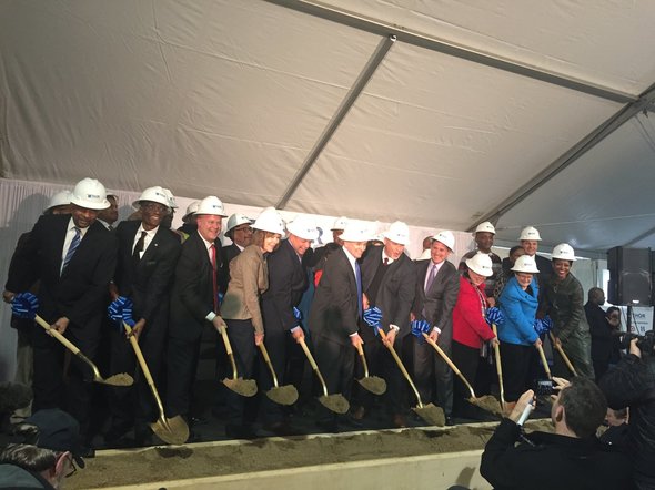 Governor Dayton and Lt. Governor Smith break ground on THOR Companies Headquarters in North Minneapolis