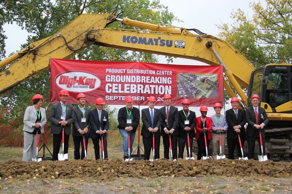 Governor Dayton and DEED Commissioner Shawntera Hardy break ground on the Digi Key Expansion in September