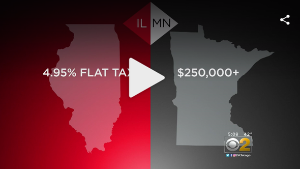This is a still image from a video clip of CBS Chicago's coverage of Minnesota's budget