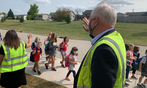 Governor Walz visits elementary schools.