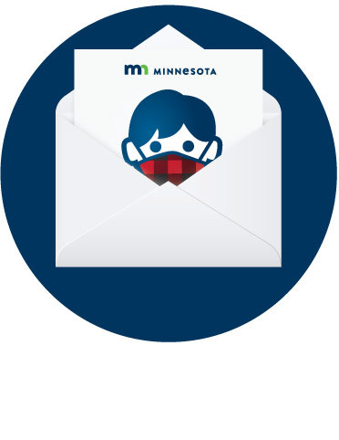 Illustration of a letter from MN tucked into an envelope