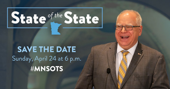 Save the Date for the Governor's Fourth State of the State Address on Sunday, April 24, 2022 at 6:00pm