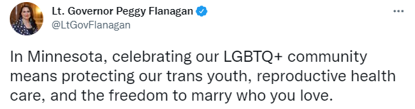 LtGovFlanagan tweet on LGBTQ+ rights 