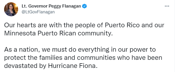 Lt Governor Flanagan tweet post 