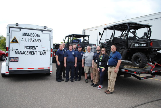 Minnesota First responders stand by truck 