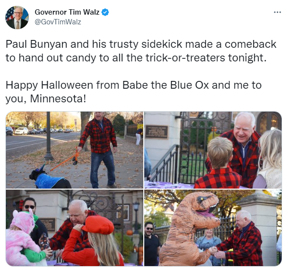 governor walz elbrates halloween