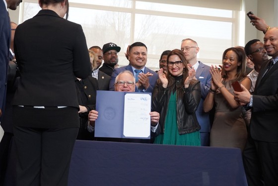 Governor Walz signs a bill into law