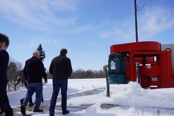 Governor Walz visits flood site