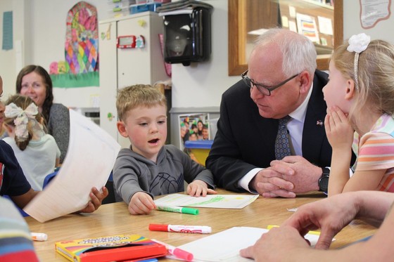 Governor walz at child care center