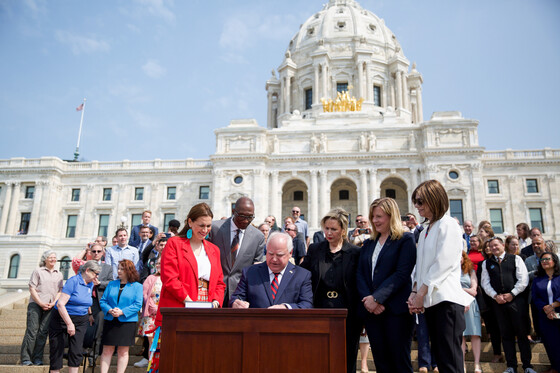 Governor Walz signs One Minnesota Budget into law. 