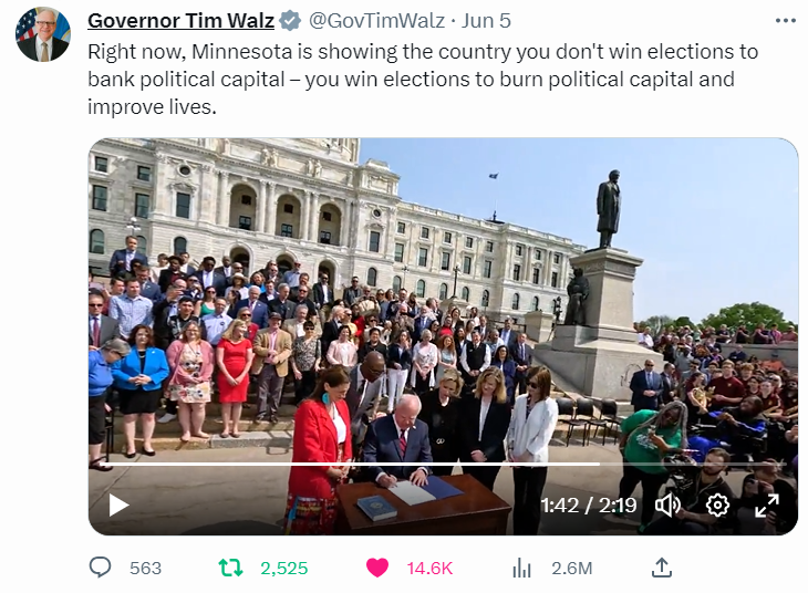 Oen Minnesota Budget Signing