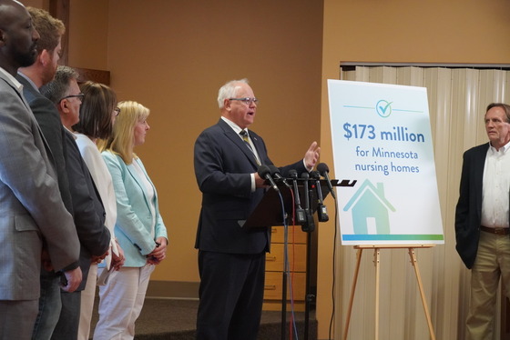 Gov. Walz visit nursing home in Coon Rapids to highlight $173 million in funding