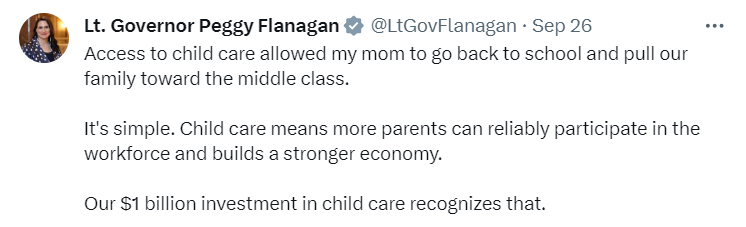 Lt Gov Flanagan tweet