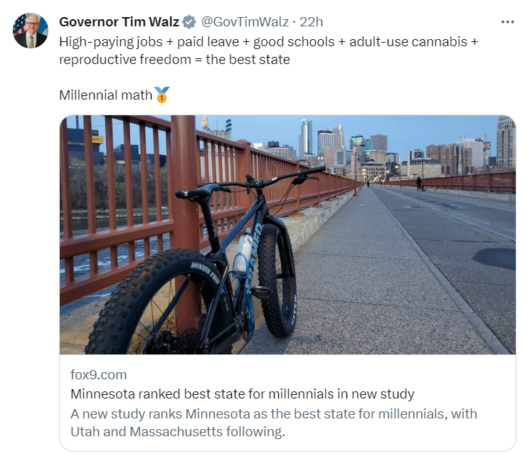 Governor Walz tweet