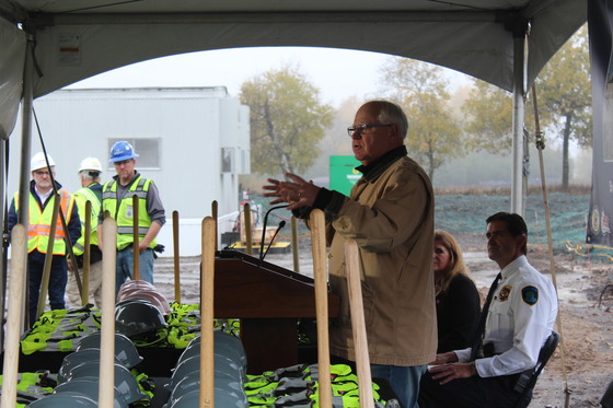 Governor Walz talks at groundbreaking