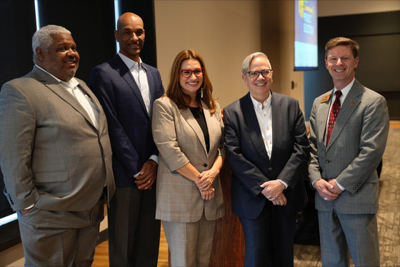 Lieutenant Governor Flanagan poses with other elected officials.