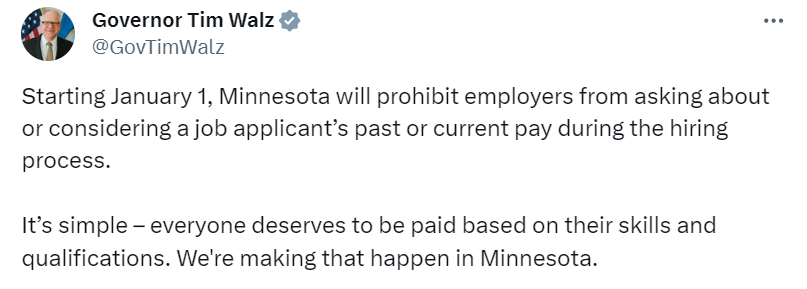 Governor Walz highlights efforts to eliminate the pay-gap.