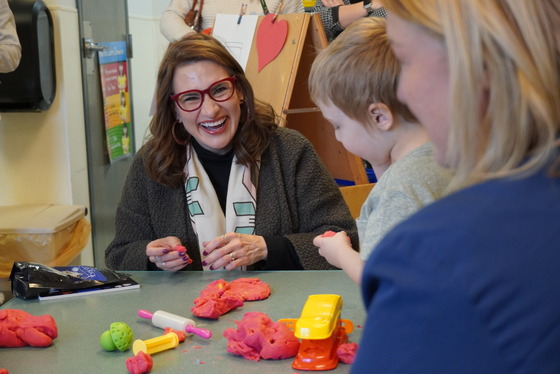 Lieutenant Governor Flanagan meets with young students in Detroit Lakes