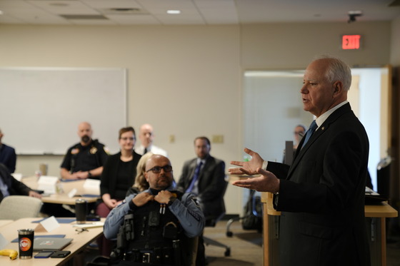 Governor Walz speaks at a Law Enforcement Opioid Summit