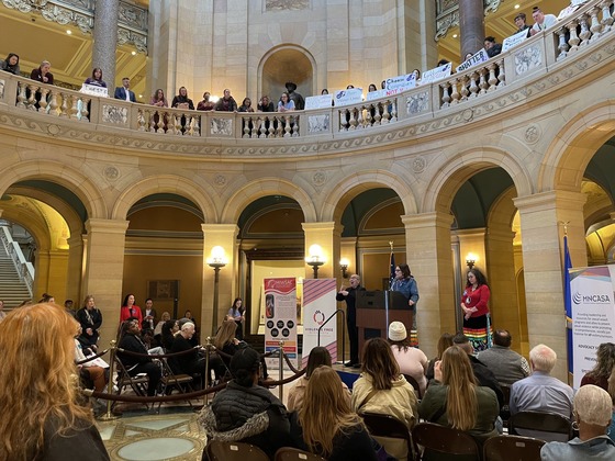 Lt. Governor Flanagan speaks in Capitol Rotunda 