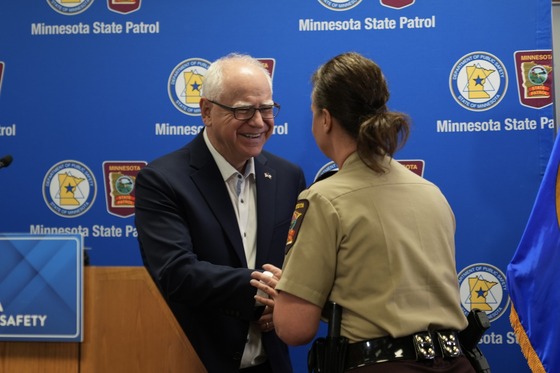 Governor Walz congratulates Col. Bogojevich