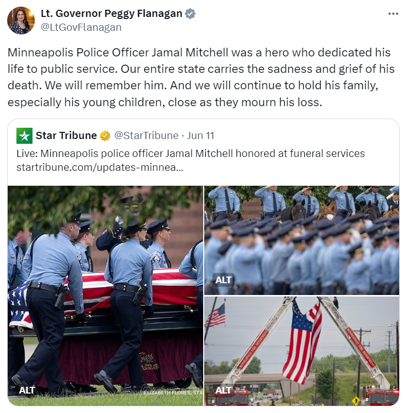 Lt. Governor Flanagan honors the life and service of Officer Jamal Mitchell