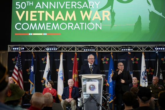 Governor Walz speaks at the Vietnam War 50th Anniversary Commemoration