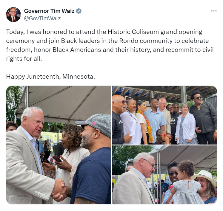 Governor Walz celebrates Juneteenth